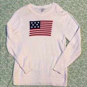 Croft & BarrowWomen's White Sweater American Flag Design No Wear or Flaws Size M